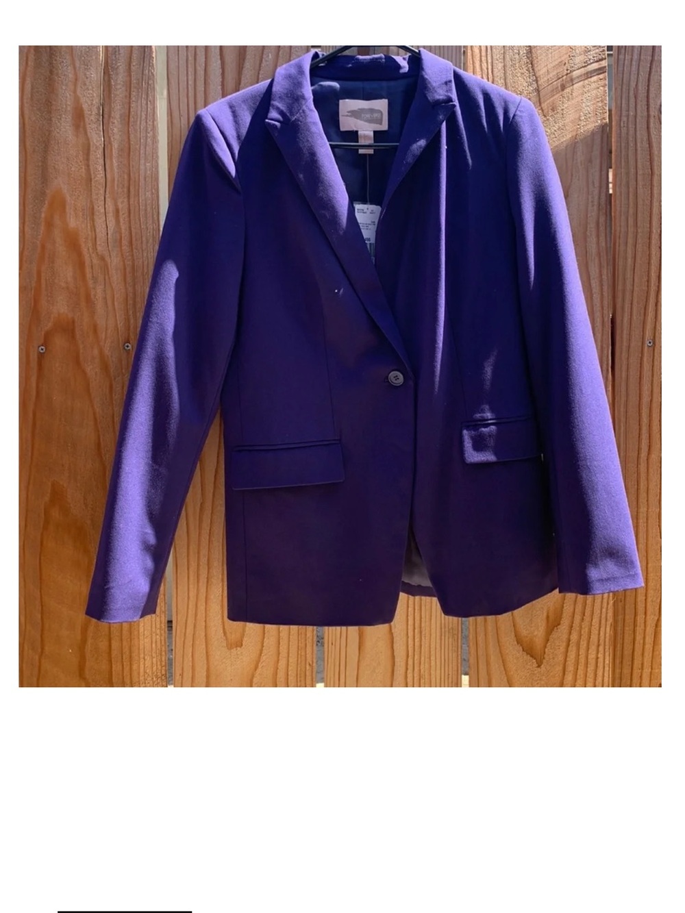 Forever 21 Purple Single-Button Blazer Jacket